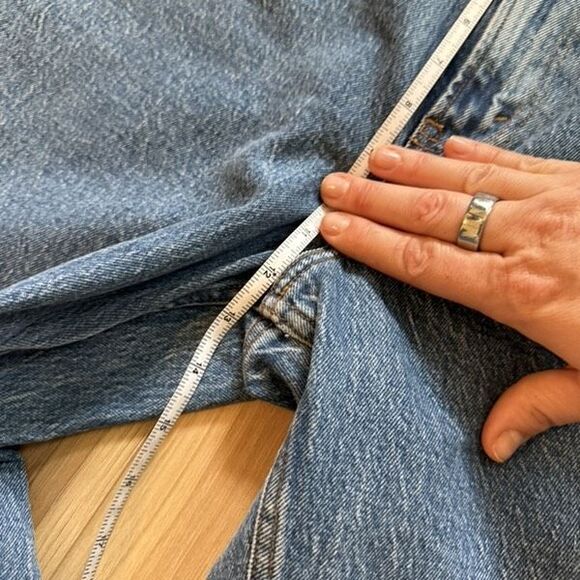 Abercrombie and Fitch Womens Blue Denim High-Rise Vintage Flare Jeans Slit Hem S - Picture 6 of 9